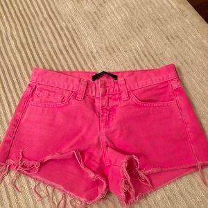 J brand bright pink jean shorts size 24